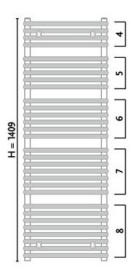 Uscător de prosoape Gorgiel Mars AR1 140/50 White 01 (11)