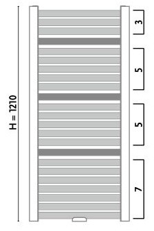 Uscător de prosoape Gorgiel Nadir AD-DR/P 120/55 Graphit Matt 34 (21)