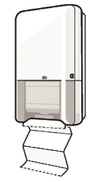 Dispenser hârtie Tork PeakServe Mini H5 White (552550)