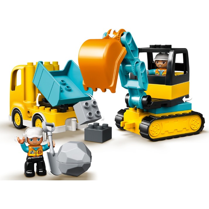 Set de construcție Lego Duplo: Truck & Tracked Excavator (10931)