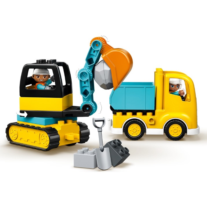 Set de construcție Lego Duplo: Truck & Tracked Excavator (10931)
