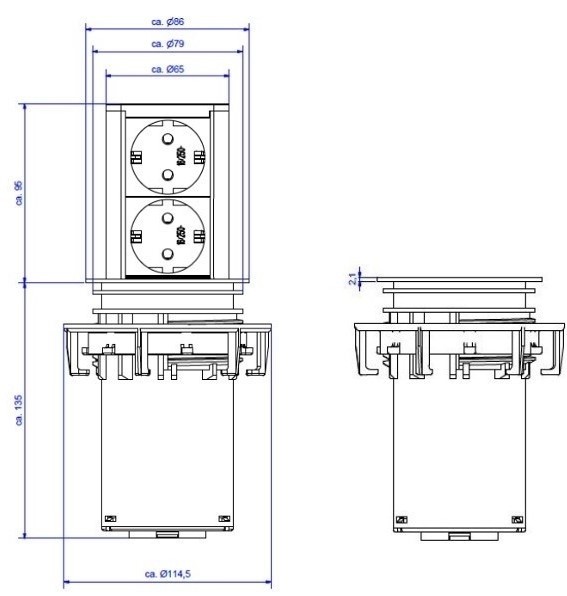 Встраиваемый розеточный блок Bachmann Elevator (928.002)