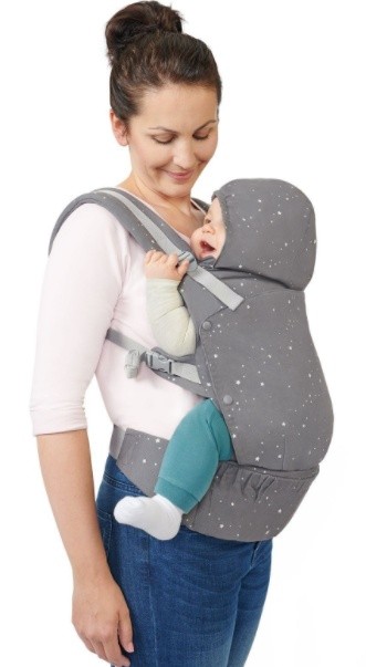 Marsupiu pentru copii Kinderkraft Huggy (KKNHUGGGRY0000) Gray