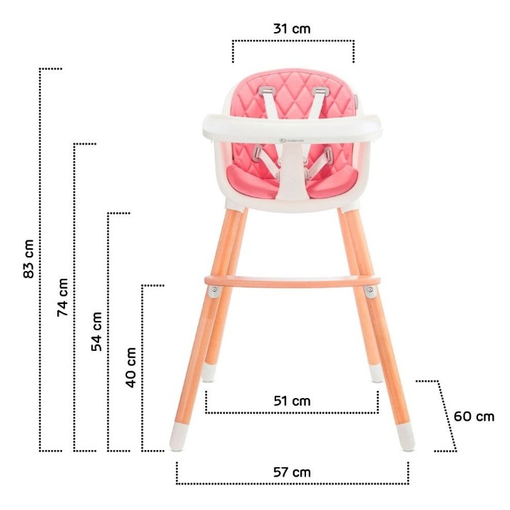 Стульчик для кормления Kinderkraft Sienna Pink (KKKSIENPNK0000)