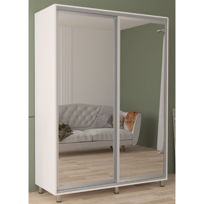 Шкаф-купе Mobildor-Lux Aron Mirror 160x220 White (aron1320)