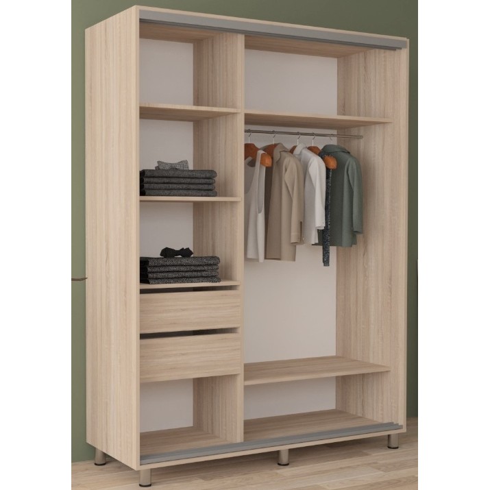 Шкаф-купе Mobildor-Lux Aron Mirror 180x220 Oak Sonoma (aron1117)