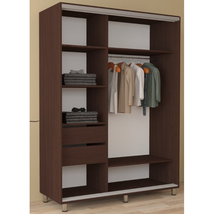 Шкаф-купе Mobildor-Lux Aron 150x220 (2226 Wenghe)