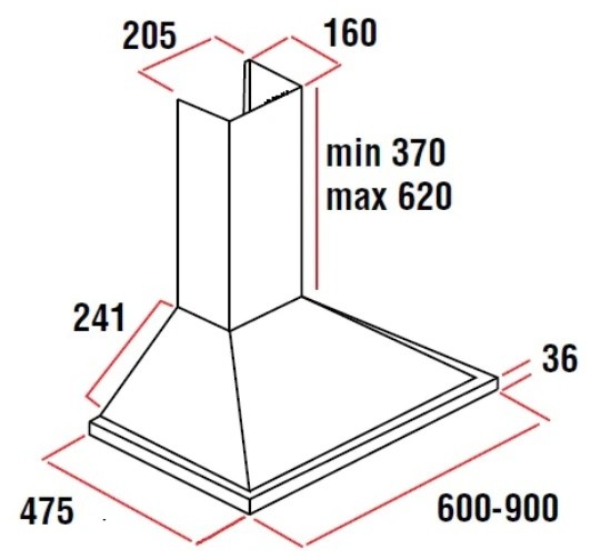 Вытяжка Hausberg HB-1260AB