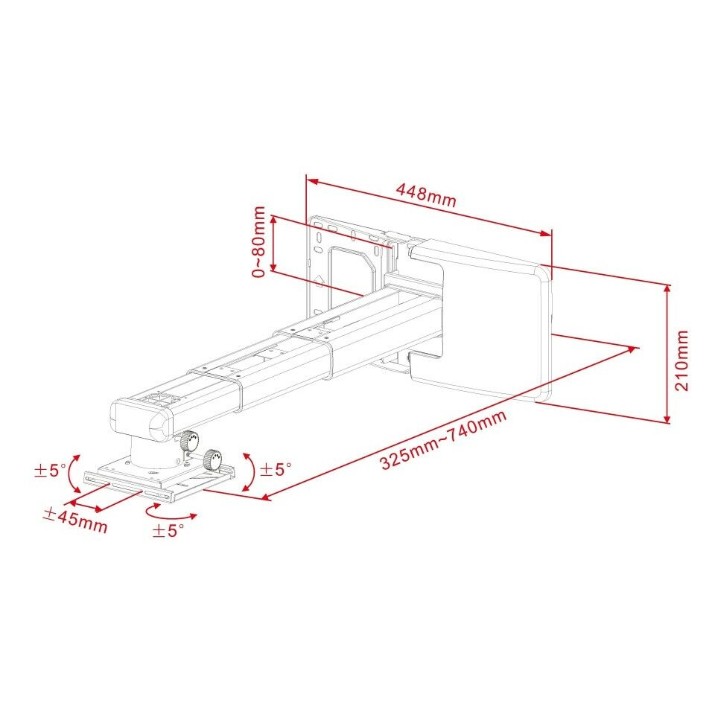 Крепление для проектора Multibrackets M Projector Short Throw Delux 365-635 Medium