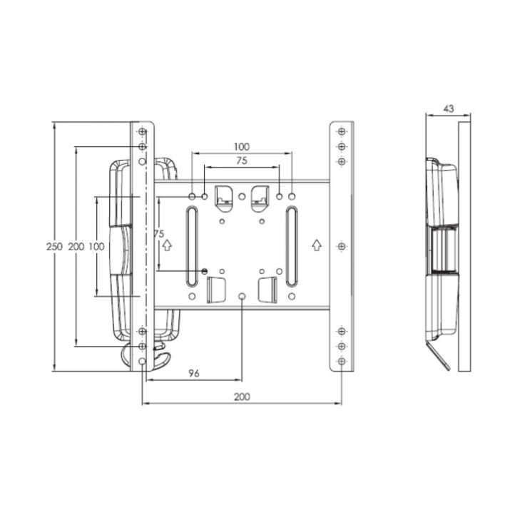 Кронштейн для ТВ Multibrackets M Vesa Flexarm Tilt & Turn II Small