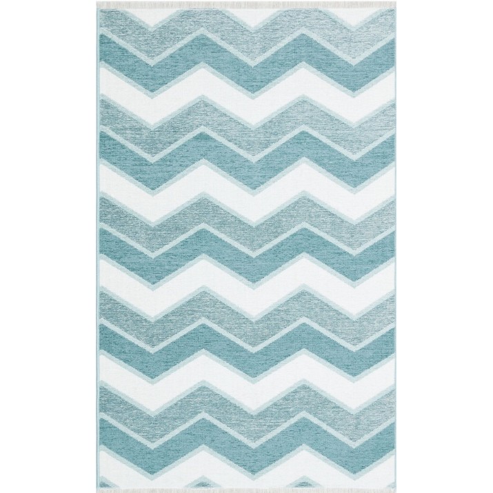 Covor Eko Hali Noa Kilim NK 05 Cream Aqua 1.55x2.30m