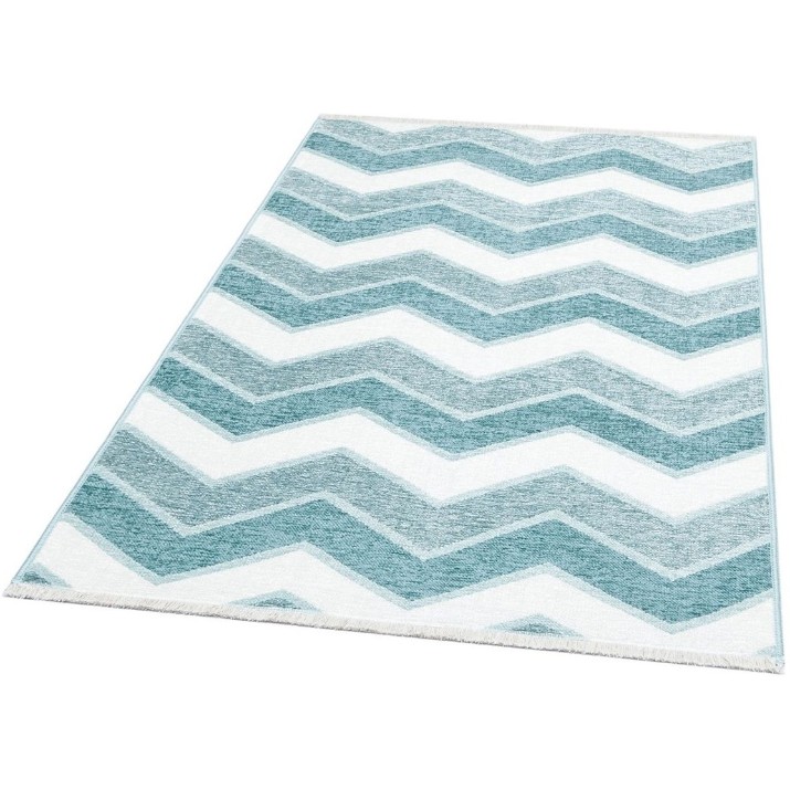 Covor Eko Hali Noa Kilim NK 05 Cream Aqua 1.55x2.30m