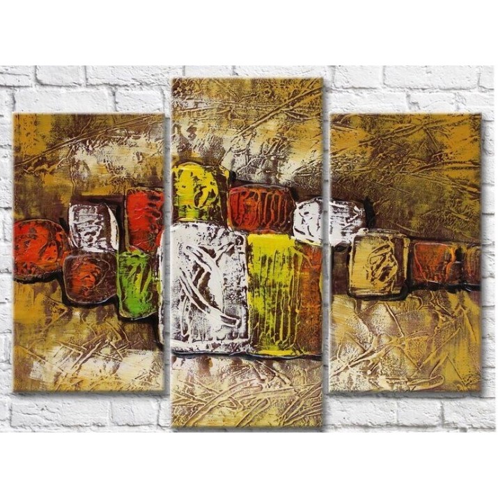 Картина ArtPoster Abstract drawing on the Yellow/Green wall (3499103)