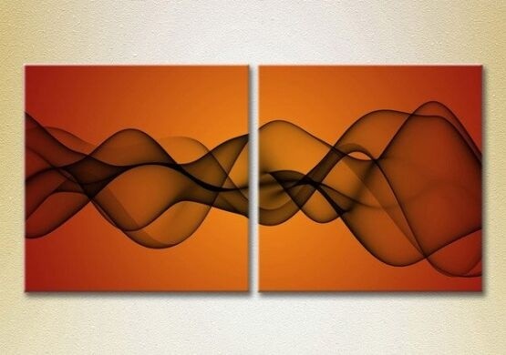 Pictură ArtPoster Abstract Orange/Black (2229368)