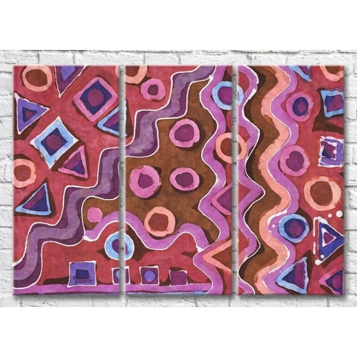 Pictură ArtPoster Abstract shapes Pink and Purple (3499066)