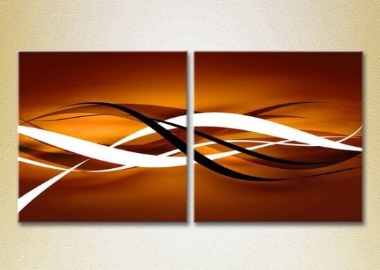 Pictură ArtPoster Abstraction Brown/White 03 (2229350)