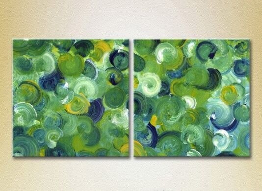 Pictură ArtPoster Abstraction Green/Blue 05 (2229346)
