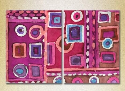 Pictură ArtPoster Abstraction Lilac/Pink 02 (2229390)