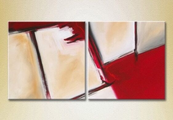 Картина ArtPoster Abstraction White/Red 05 (2229329)