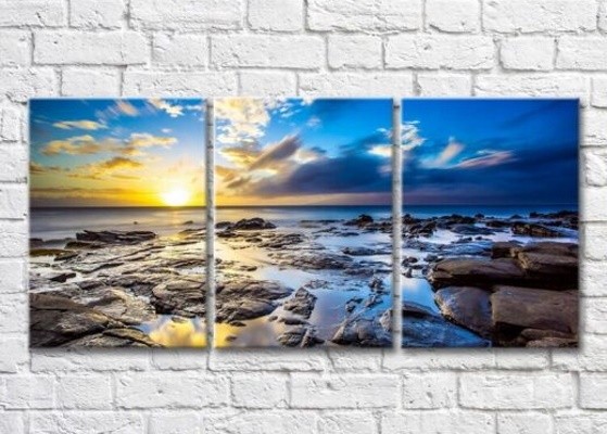 Pictură Magic Color Rocky seashore at dawn (3469255)