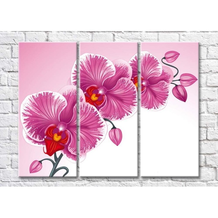 Pictură Magic Color Branch of Pink orchid-graphic drawing (500198)