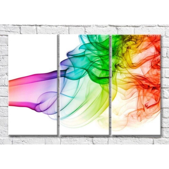 Pictură Magic Color A club of Colored smoke on a White background (3499087)