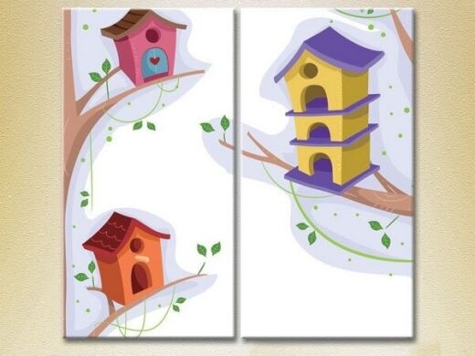 Pictură ArtPoster Birdhouses (2225841)