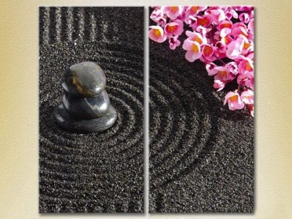 Pictură Magic Color Diptych Orchids and massage stones (2613798)