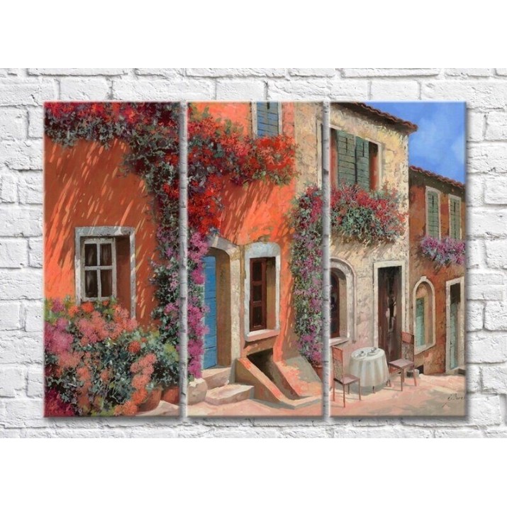 Картина ArtPoster Courtyard in the Green and Flowers (3470928)
