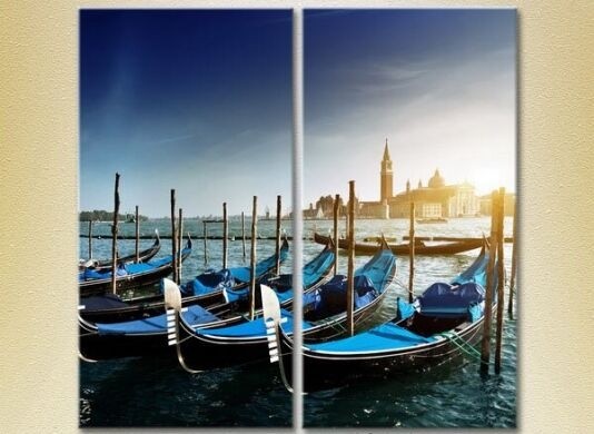 Картина ArtPoster Diptych Gondolas/Venice (2502409)
