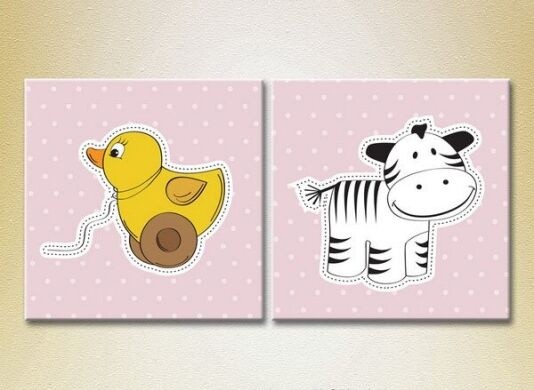 Картина ArtPoster Duck and zebra (2225887)