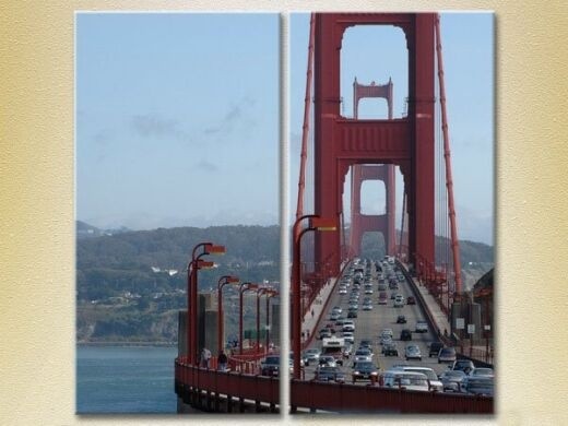 Pictură ArtPoster Golden Gate Bridge/traffic (2502448)