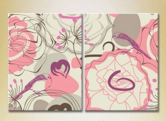 Pictură ArtPoster Gray/Pink chaos (2225838)