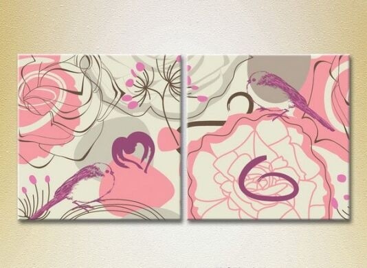 Pictură ArtPoster Gray/Pink chaos (2225840)