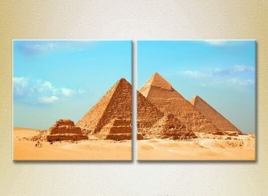 Pictură ArtPoster Great Egyptian pyramids at Giza (2502412)