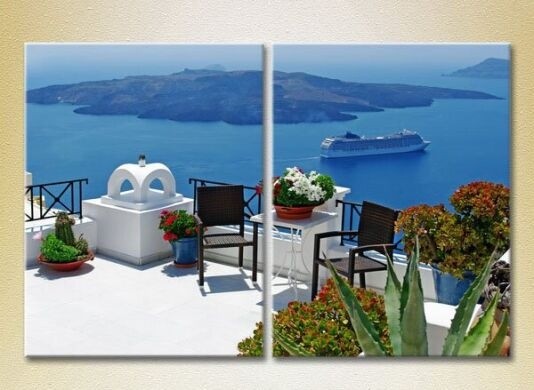 Pictură ArtPoster Greece/terrace 01 (2502416)