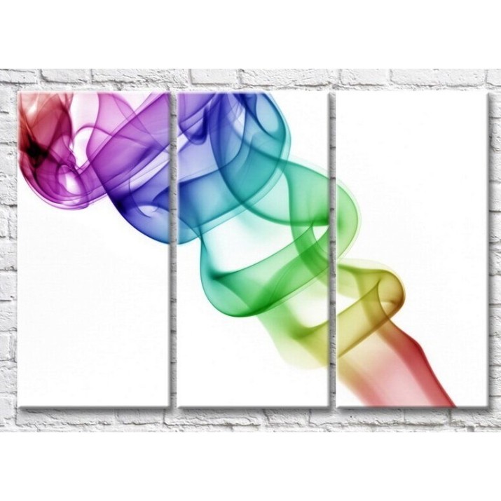 Картина Magic Color Flowing smoke colored on a White background (3499099)