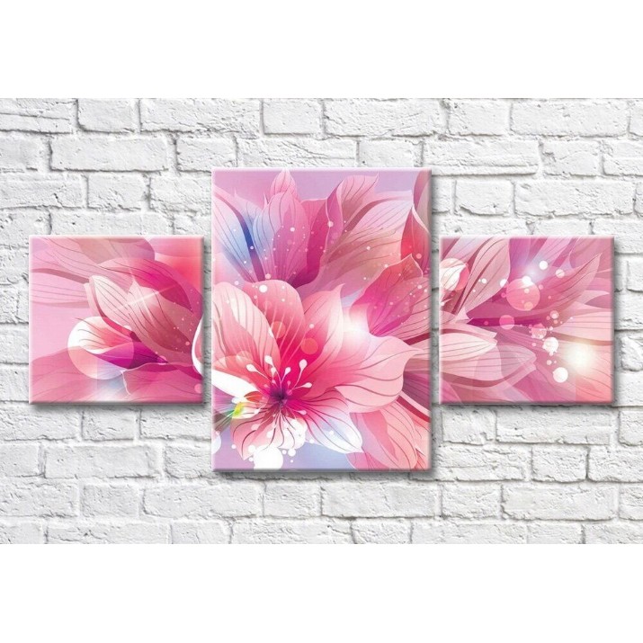 Pictură Magic Color Graphic flower petals on Pink background (3565225)