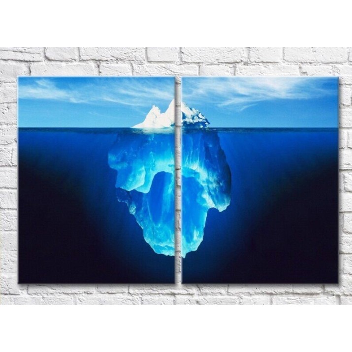 Pictură ArtPoster Iceberg in the Dark/Blue sea (3453711)