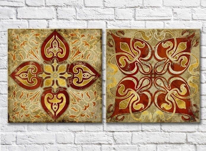 Pictură ArtPoster India Gold retro ethnic (3417505)