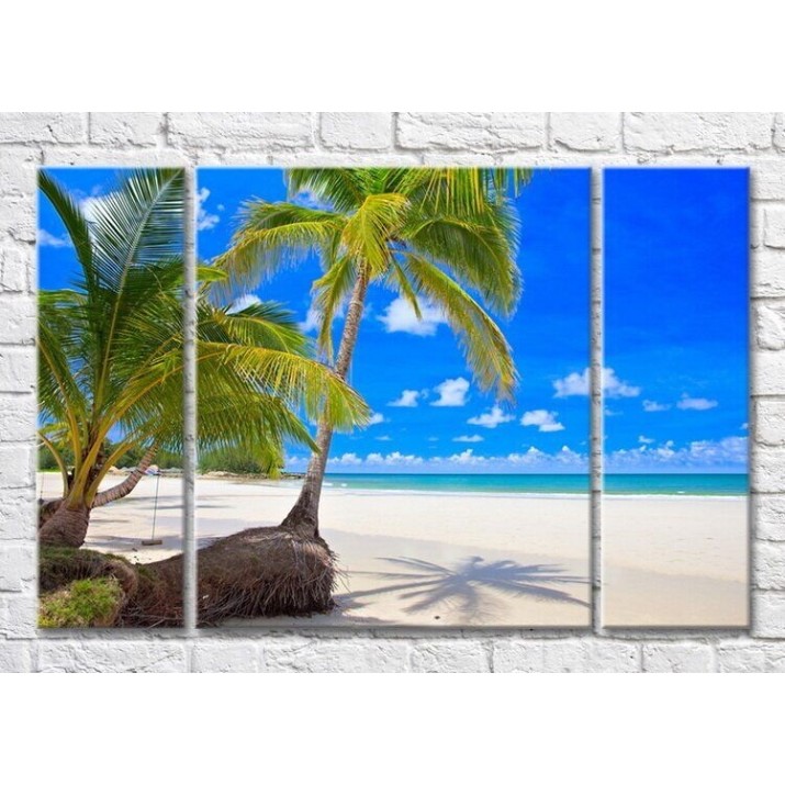Pictură Magic Color Palm trees and sandy beach (3469170)