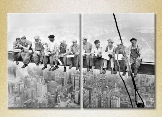 Pictură ArtPoster Lunch at a skyscraper 01 (2502465)