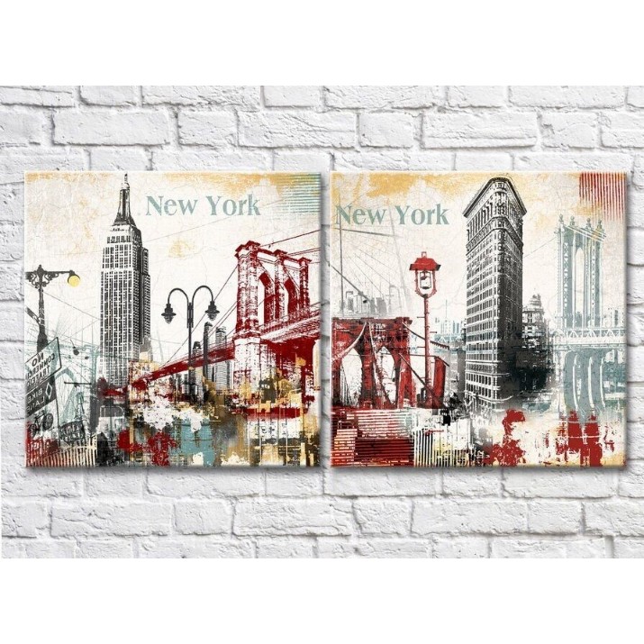 Pictură ArtPoster Modern art in New York City building architecture (2495220)