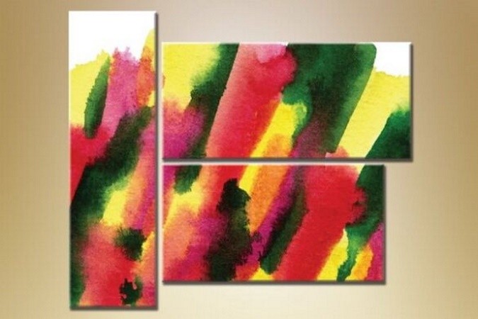 Pictură Magic Color Triptych Abstraction 105 (1609962)