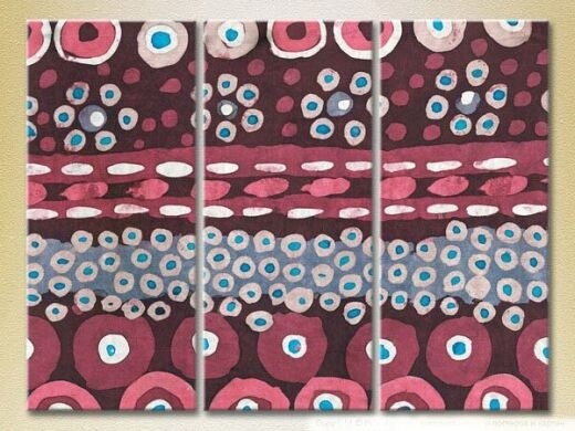 Pictură Magic Color Triptych Abstraction Burgundy/Blue (2229460)