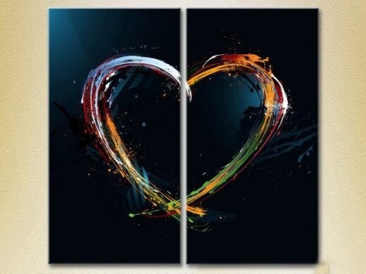 Картина ArtPoster Multicolored heart (2229427)