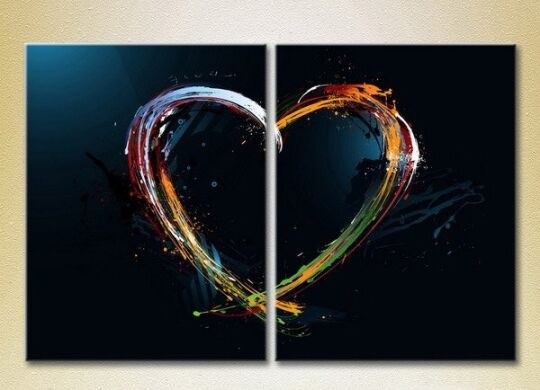 Картина ArtPoster Multicolored heart 01 (2229428)