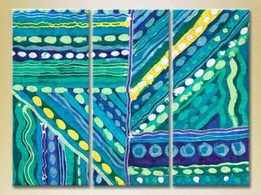 Картина Magic Color Triptych Abstraction Turquoise/Yellow (2229454)