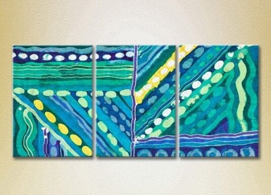 Картина Magic Color Triptych Abstraction Turquoise/Yellow (2229455)