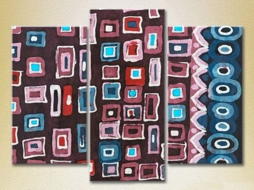 Картина Magic Color Triptych Abstraction Violet/Blue (2229528)
